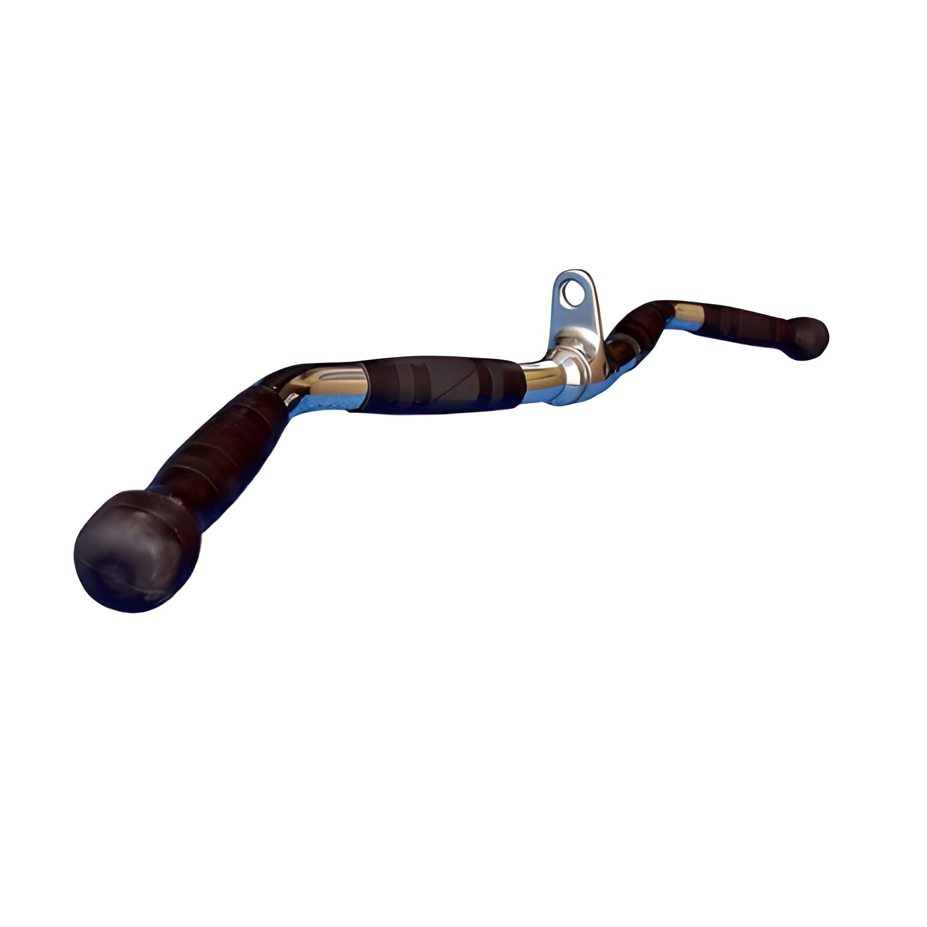 Zipzell™ Sports Zigzag Curl Bar, Triceps/Biceps Exercise Handle, Rotating Bar, Imported, Silver, Black-image-3