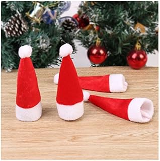 Novelty Cute Santa Hat Bottle Toppers (Set of 4) Ideal Christmas Gift