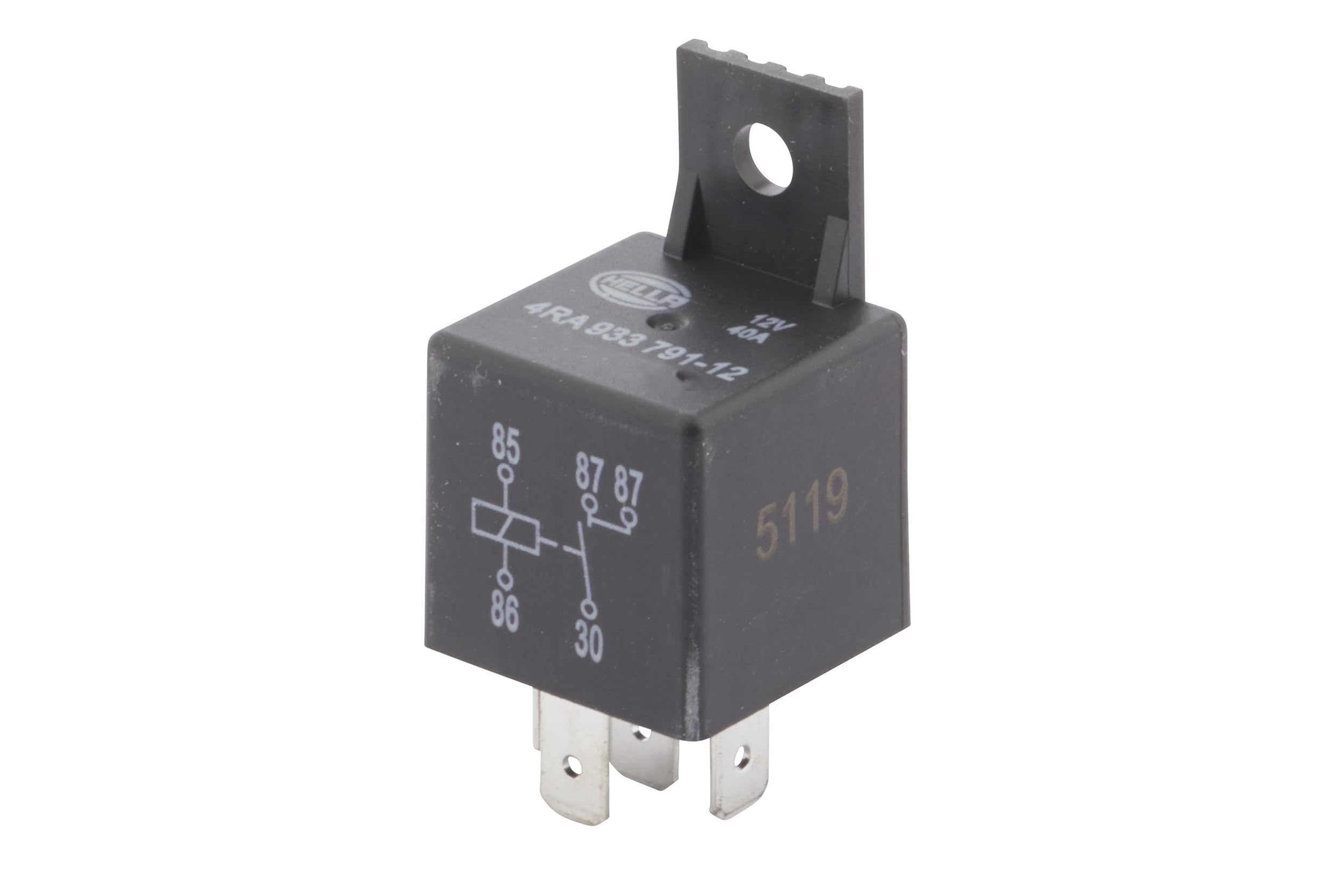 HELLA 933791121 12V, 5 Pin, Mini ISO Relay with Dual (87) Load Connections, Multi