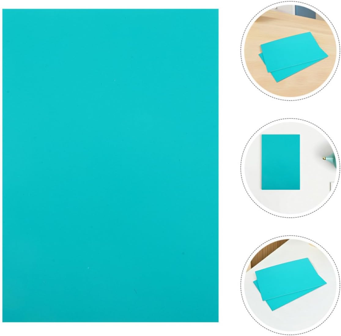 GLEAVI 3pcs Green PVC Linoleum Blocks for Printmaking with Easy to Carve and Fine Surface Features, for Printmaking Projects Indoors, Suitable for Beginners and Experienced Artists