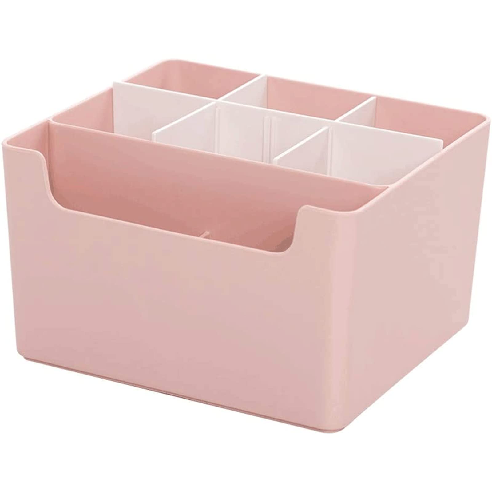 Portapenne da scrivania Portapenne Multifunzionale, Scatola portaoggetti ordinata Staccabile e Facile da Pulire, portapennelli per Trucco di Grande capacità (Rosa 1)