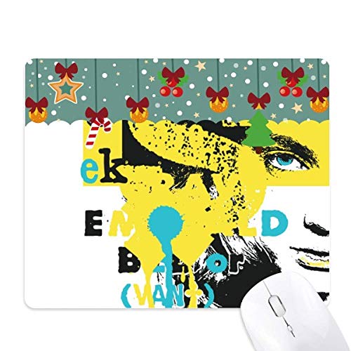 Tapis de souris en caoutchouc graffiti street art femme jaune noir pour ordinateur
