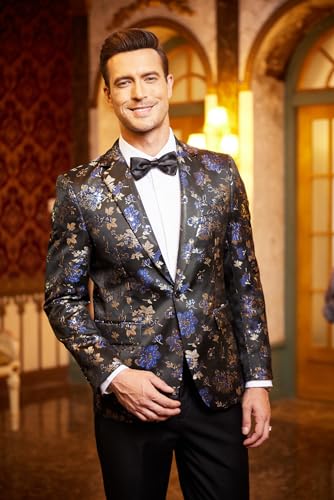 COOFANDY Mens Floral Tuxedo Jackets Slim Fit Suit Blazer Jacket for Wedding Dinner Prom2