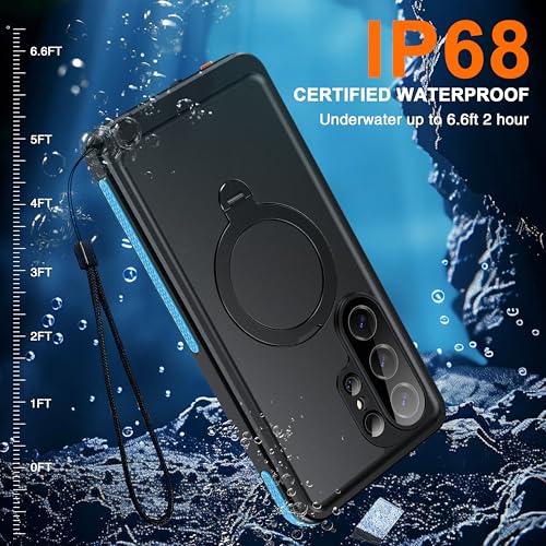 Magnetic & Stand for Samsung Galaxy S26Ultra Case Waterproof-Blue by BUSCBEAR - Used condition - Image 2