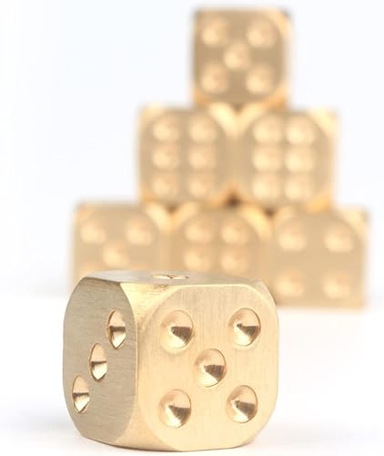 Miniatura 8 de 2 uds Juguetes de escritorio Juguetes Artesanía Juegos de rol Juegos de Poker Dados de Latón Dados de Poker Juego de Fiesta de Juguete Metal Dados