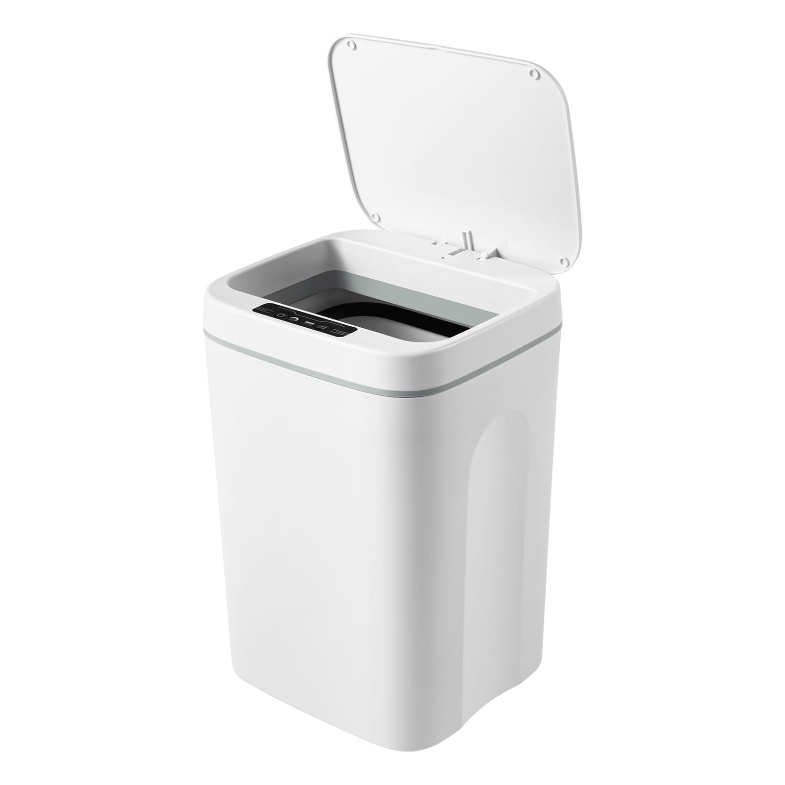 Cubo de basura automático con sensor, 16 l, con sensor, cubo de basura eléctrico sin contacto, 0,3 segundos de apertura automática, sensor para cocina, dormitorio, baño