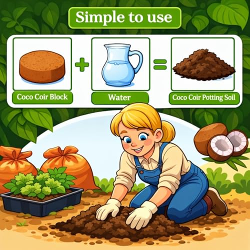 Image of Cocopeat Discs for Plants (50 Discs) | Natural Coco Coir Potting Soil | Suitable for Seeds, Herbs & Flowers