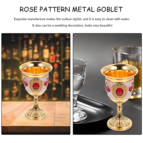 Cabilock Copos de cristal estilo cálice requintado presente de strass bar bebida lata casa liga rei