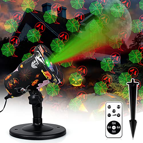 Halloween Projector Lights Outdoor Waterproof,Halloween Laser Lights With Remote Control,Halloween Decorations Led Lights With 8 Patterns For Patio, Garden, Wall,Gate,Halloween Decorations, Party. #TOP7