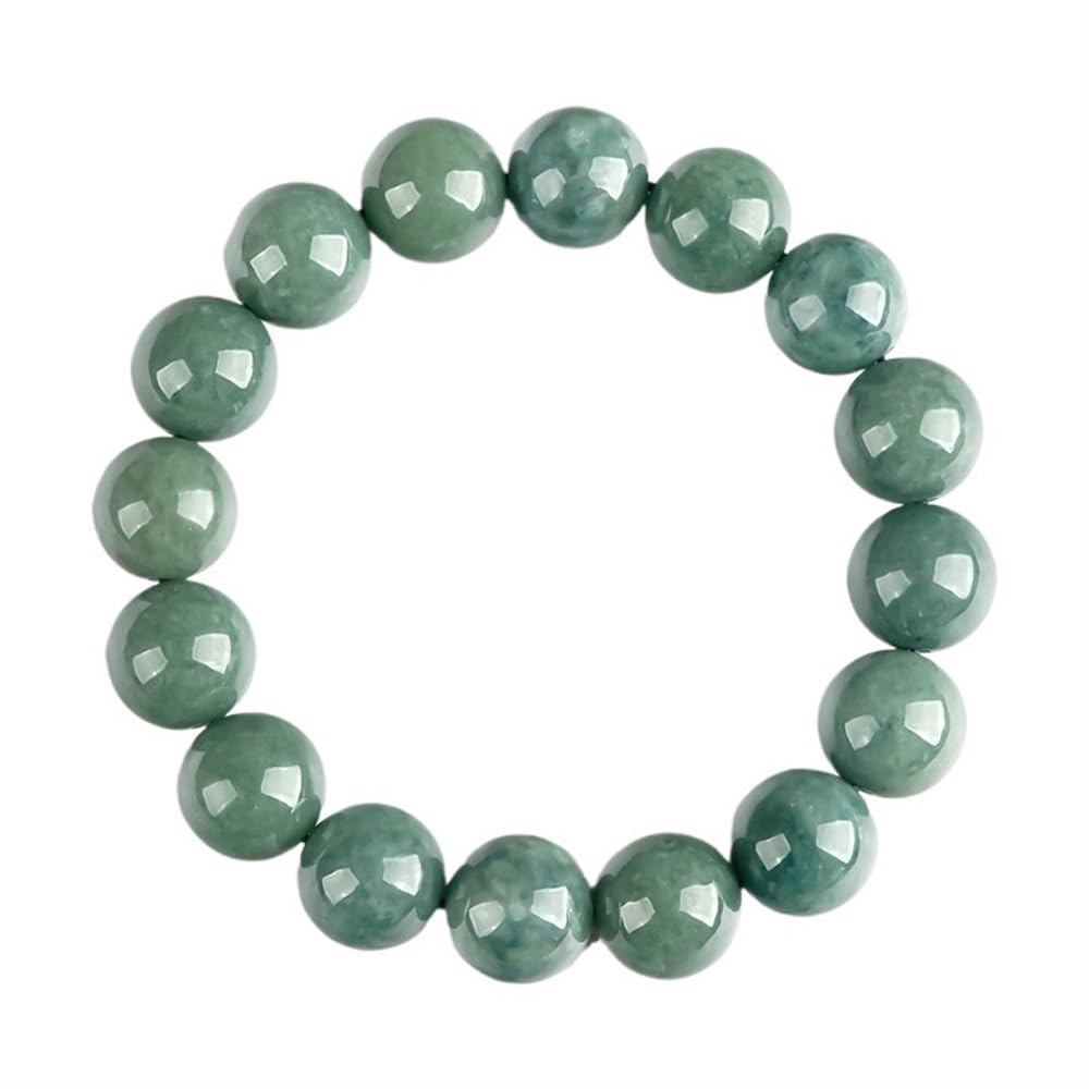 Bracelet en jade vert porte-bonheur 13mm, le cadeau idéal de protection