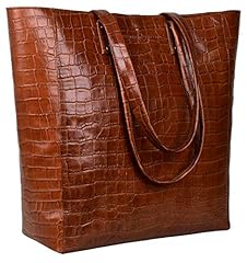 Crocodile Print Cognac