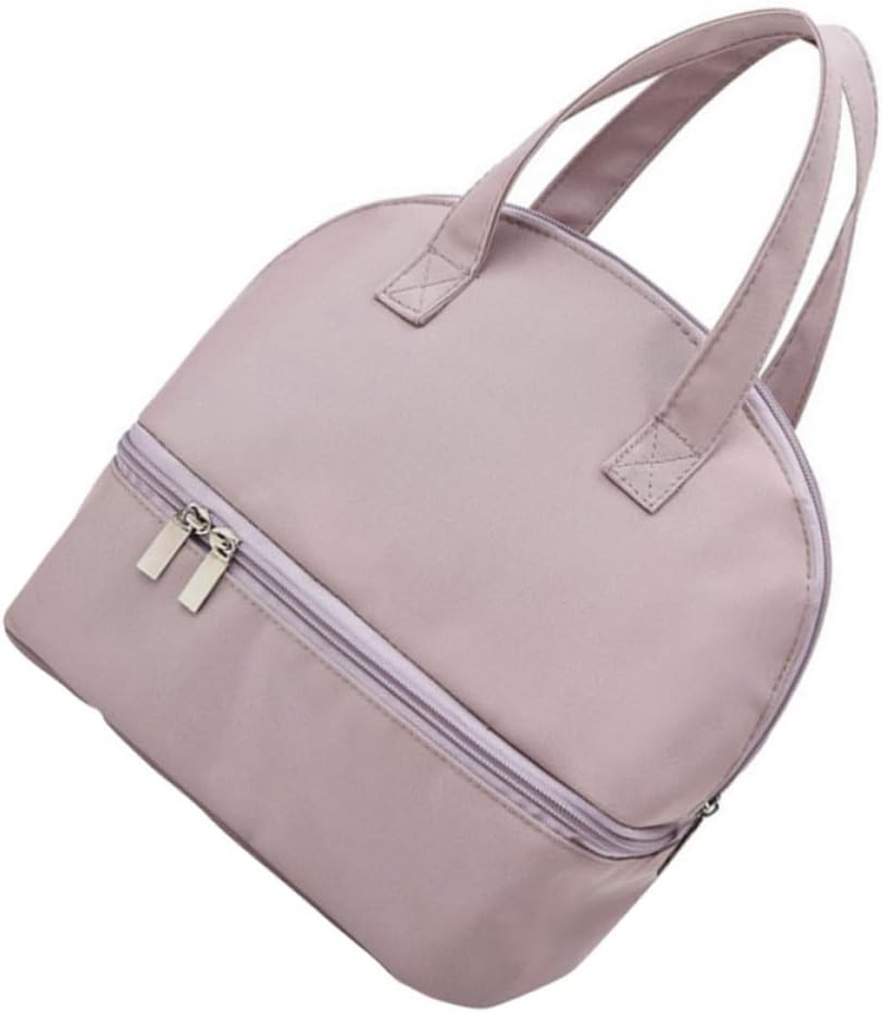 Portable Breast Milk Storage Bag Double Layer Polyester Purple