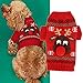 JOROBURO Dog Snow Sweaters, Dog Sweater Christmas Dog Sweaters Pullover Cat Sweaters Outfit, Thickening New Year Christmas Dog Holiday Sweaters for Small Medium Dogs Cats (Red)