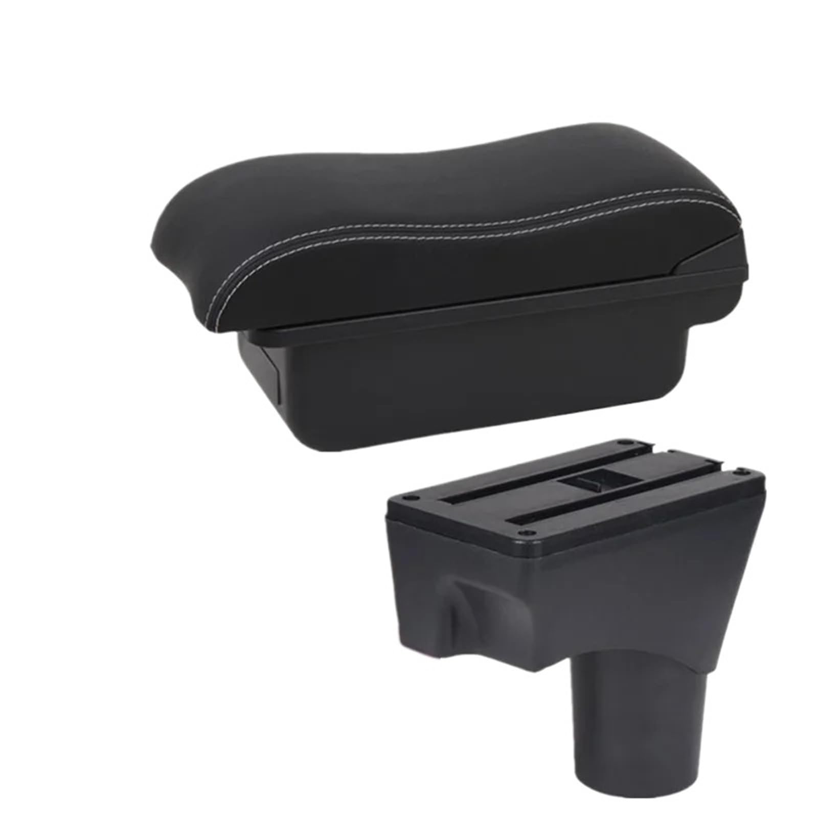 POZMNGTI Armrest Compartment Fit For Nissan March Micra K13 Armrest Box Fit For Nissan Sunny Arm Storage Box Retrofit Parts Car Accessories(A2 white line No USB)
