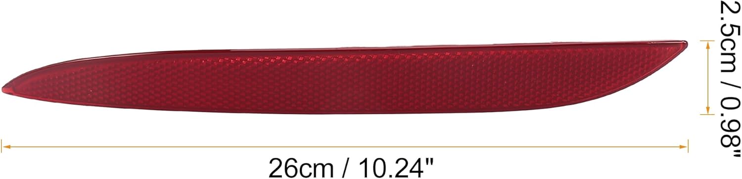 X AUTOHAUX 1 Pair Car Rear Bumper Reflector Strip Cover Left Right Side 63147183913 63147183914 for BMW 550i 2008-2010