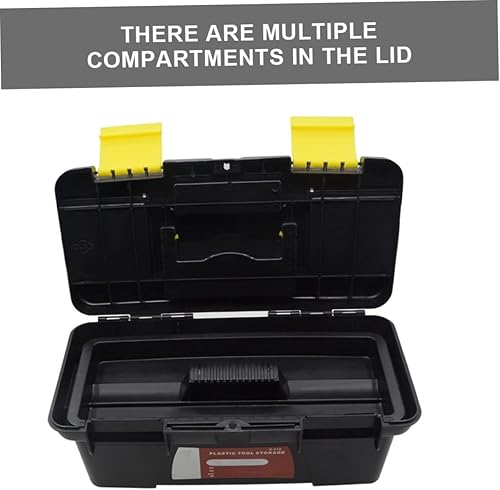 Miniatura 7 de Hajimia Caja de herramientas de 10 pulgadas, caja de herramientas de 2 capas, 2 capas de herramienta de almacenamiento de pecho con compartimento