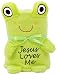 Brownlow Gifts Baby Blankie with Jesus Loves Me, Frog