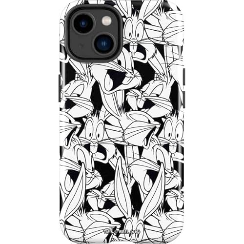Skinit Impact Phone Case Compatible With Iphone 14 Plus - Officially Licensed Warner Bros Bugs Bunny Super Sized Pattern Design White #TOP23