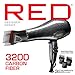 RED Designer Series 3200 Blow Dryer, 3 Heat & 2 Speed Settings, Cool Shot, 25% More Airflow, Patented Detangler Pik, Unique Pattern, Frizz Control, Fast Drying
