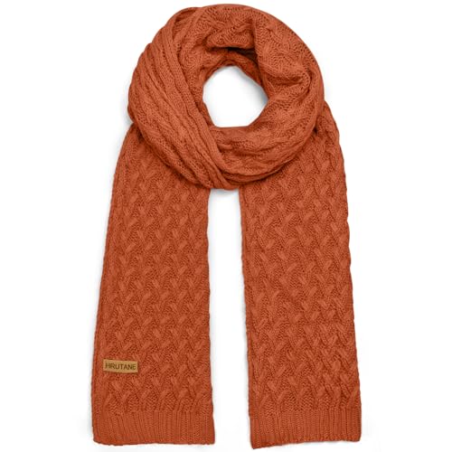 HRUTANE Winter Scarf for Women, Chunky Ribbed Knit Soft Long Wrap Cold Weather Stocking Stuffers...