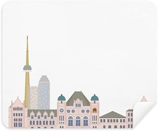 Canada Landmark City Watercolor Cartoon Cleaning Cloth Screen Cleaner 2pcs Suede Fabric