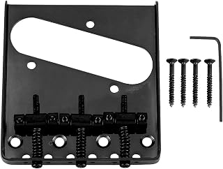 Agatige Compensated 3 Saddles Telecaster Bridge Assembly for TL Electric Guitar(Black)