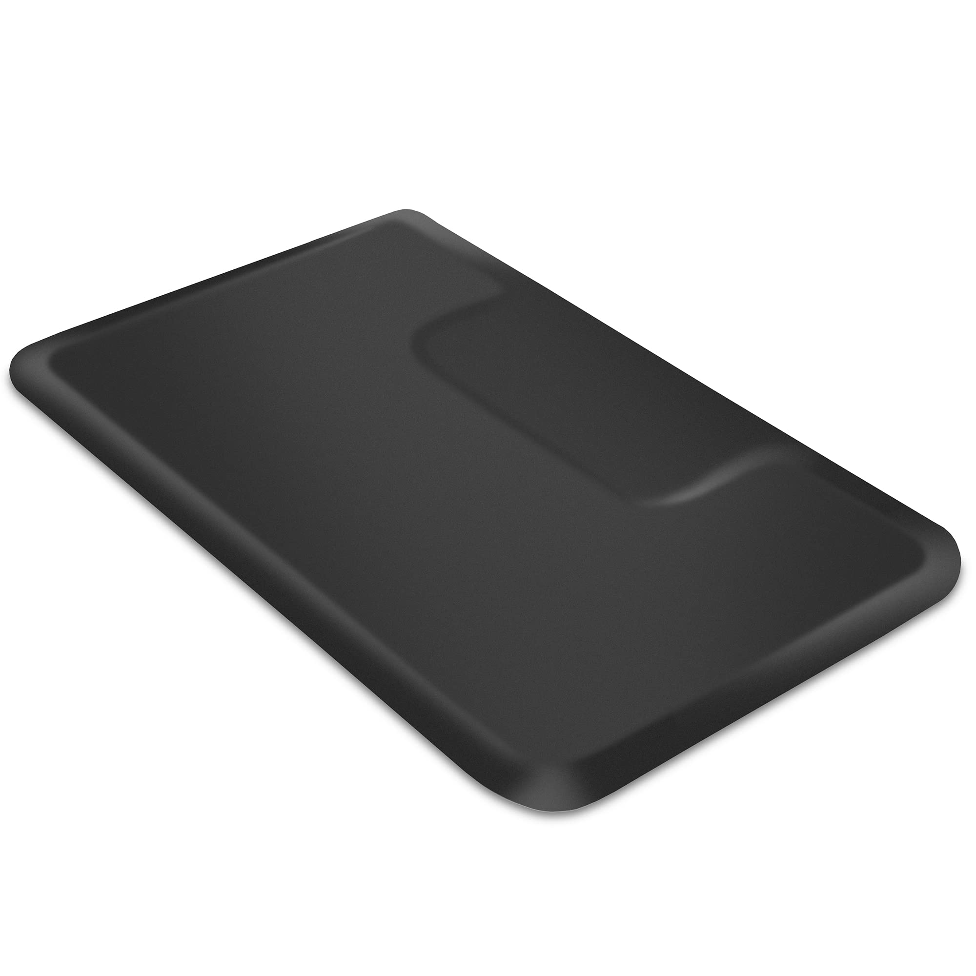 Saloniture 3 ft. x 5 ft. Barber & Salon Floor Mat for Square Chair Base - 1/2 in. Thick Black Rectangle Anti-Fatigue Stylist Station Mat — Amazon image 2