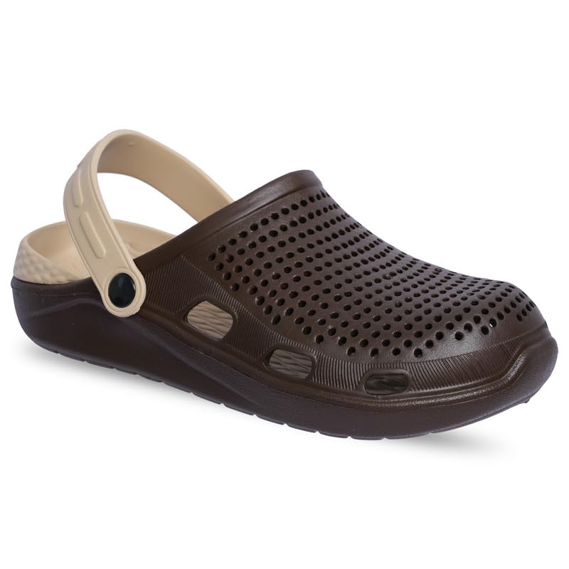 PARAGONLightweight Antiskid Clogs for Men | Water Resistance, Comfortable Clogs with Adjustable Heel Strap