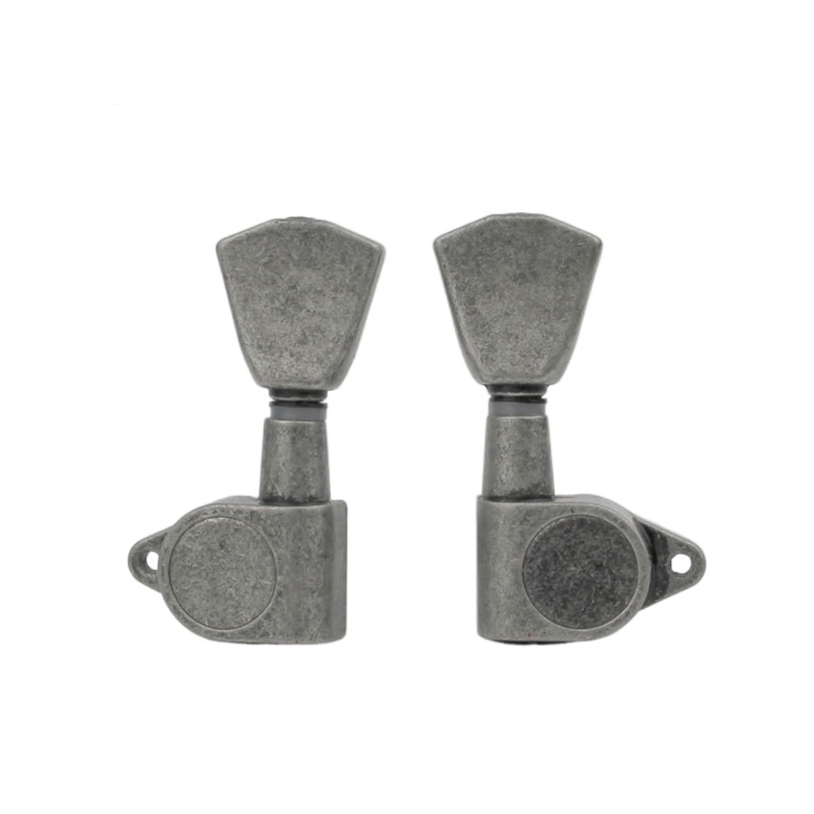 Tuners Guitare Mécaniques De Guitare 3L3R Trapezium Tuning Key Peg Tuners Remplacement pour Guitares Électriques Ou Acoustiques Gris Antique