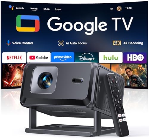 Smart Projector [Bundled with Google TV Stick & 4K Support] with ...