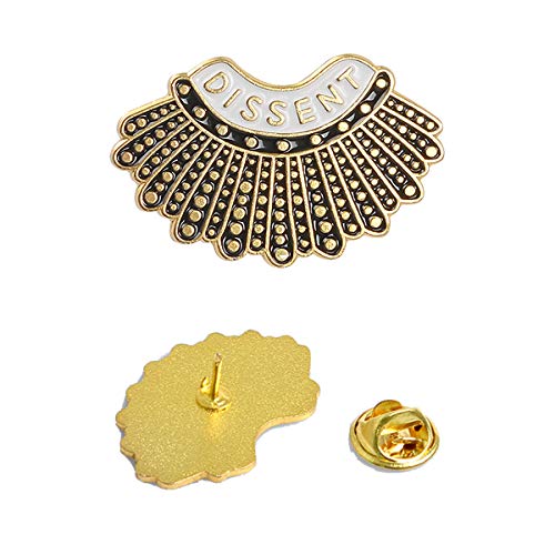 Image of RBG Pins Ruth Bader Ginsburg Pins I Dissent Pins RBG Dissent Collar Feminism Pins Women'S Rights Judge Badge Pins 4 pcs