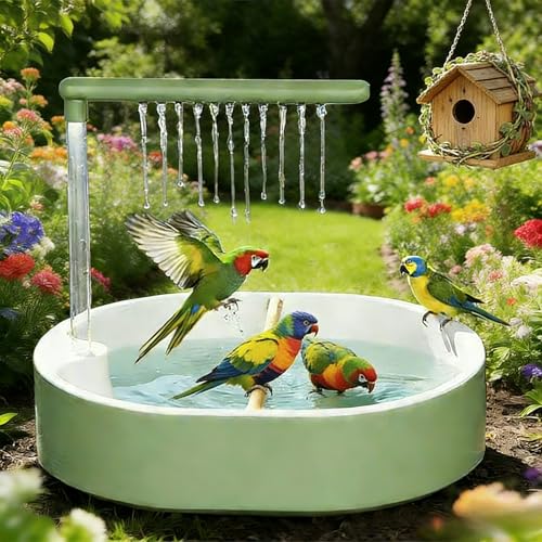Baño de periquitos con ducha de loros automática y portátil para jaula 7