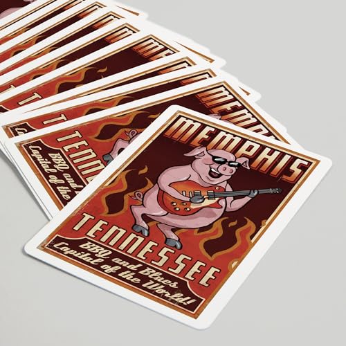 Baraja Lantern Press Memphis Tennessee guitarra 52 cartas miniatura 5