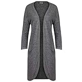 Die Jacke aus meliertem Jersey besitzt keinen Verschluss und wird daher offen getragen. Unser Tipp: Lagen-Looks passen ideal dazu. Trage beispielsweise locker sitzende Jeans und ein bequemes T-Shirt dazu.