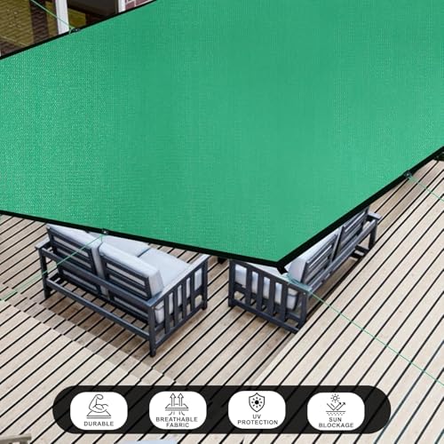 Image of Newtone Multipurpose Shade Net /Green Net - 75% Sunblock (10 ft x 05 ft) | UV Stabilized & Heavy Duty | Ideal for Terrace, Lawn, Balcony & Greenhouse - Green Color