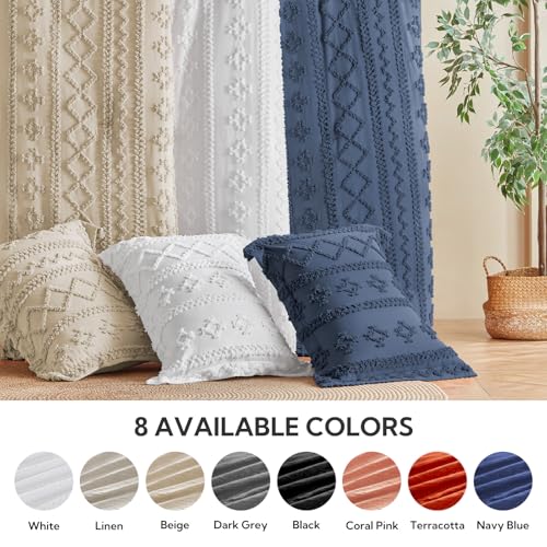 Image of MR&HM Twin XL Comforter Set Beige, 5 Pieces Tufted Boho Beddding Sets, Farmhouse Style Bed in a Bag with 1 Comforter, 1 Pillow Sham, 1 Pillowcase, 1 Flat Sheet, 1 Fitted Sheet for College Dorm