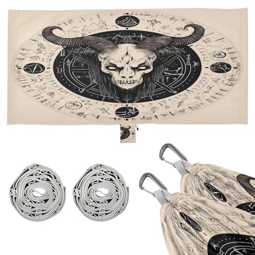 SDMKA Satanic Circle Camping Hammock, 330 lbs with 2 Tree Straps, Carry Bag, Single Portable Hammock for Outdoor/Indoor, Hiking, Beach, Backpacking, Travel