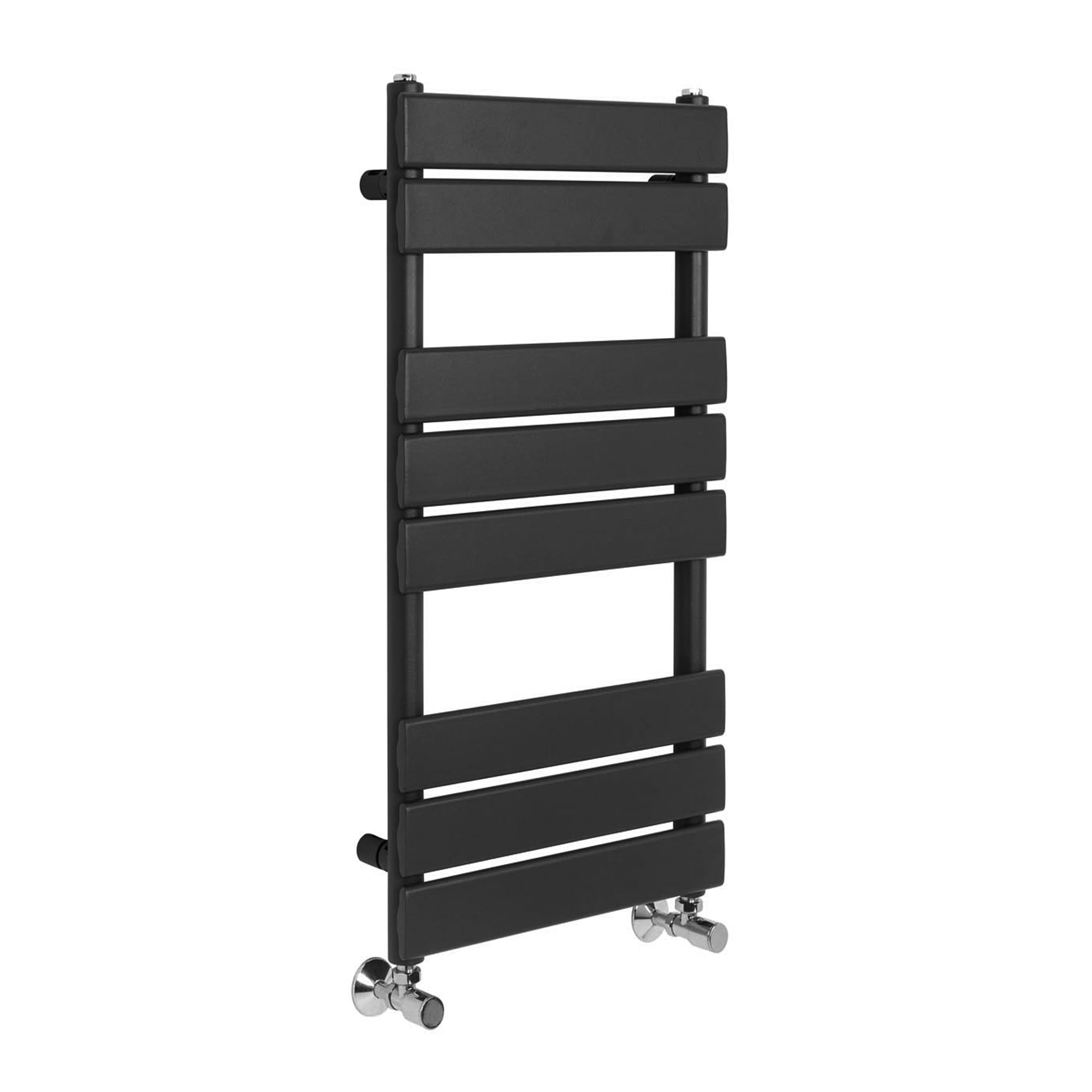Greened House Black Richmond Heated Towel Rail Flat Panel Bathroom Towel Radiator Central Heating (, 400Mm W X 800Mm H)