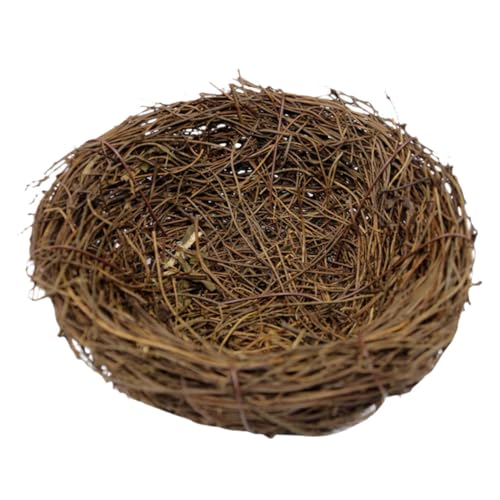 STOBOK 籐製大型バードネスト 屋外用 鳥用快適巣箱 ガーデン装飾兼用耐候性バードハウス フォトプロップ クラフト用品