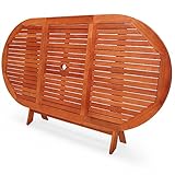 Deuba Gartentisch Esstisch Alabama Klappbar Akazien Holz 160x85cm Holztisch Garten Tisch Gartenmöbel - 4