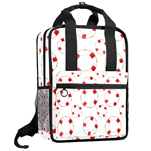 Sac à dos pour garçons noir et blanc au design cœur rouge unique