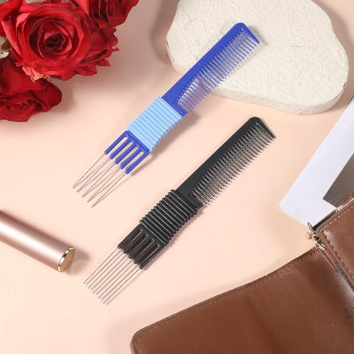 Set de 2 Peines para Volumen y Estilizado en Azul y Negro miniatura 4