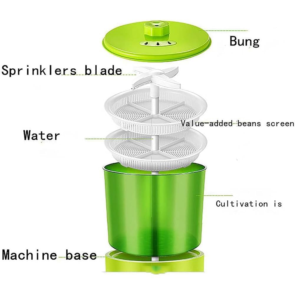 Kit Inteligente de Germinación de Semillas, Máquina Eléctrica de Brotes de Frijol de 3 Capas, Máquina Automática de Cultivo de Frijoles, Herramientas de Brotación de Plántulas de Gran Capacidad