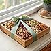 NUT CRAVINGS - Valentines Day Mixed Nuts Gift Basket in Reusable Wooden Tray + Green Ribbon (12 Assortments) Treats for Adults, Food Arrangement, Healthy Snack Care Package, Kosher