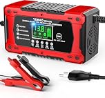 YDBAO Caricabatterie Auto 10A 12V Multi Protezioni Carica Batteria per Auto Intelligente Mantenitore di Carica Auto Moto con Schermo LCD per Moto, Barche, Auto, Batteria AGM, LiFePO4