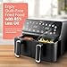 Keplin 9L Dual Zone Air Fryer - 8in1 Cooking Functions - 2700W Energy-Saving Cooker - Extra-Large Capacity for Healthy Meals - Roast, Bake, Dehydrate, Reheat,- Family Size (9L)- 2 Years Warranty