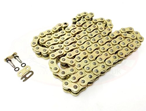 Cadena de transmisión de oro 530-112 para motocicleta resistente de alta tracción