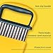 Crinkle Cutter Wavy Blade Chips Cutter French Fry Slicer Potato Carrot Chipper Vegetable Crinkle Knife Stainless Steel Wavy Chopper Kitchen Cutting Tool, Yellow
