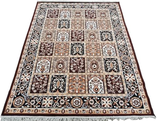 Image of Soft Traditional Washable Beautiful Acrylic Rugs for Home Decor Living Room 7x10 feet (210 x 300 CM) Brown