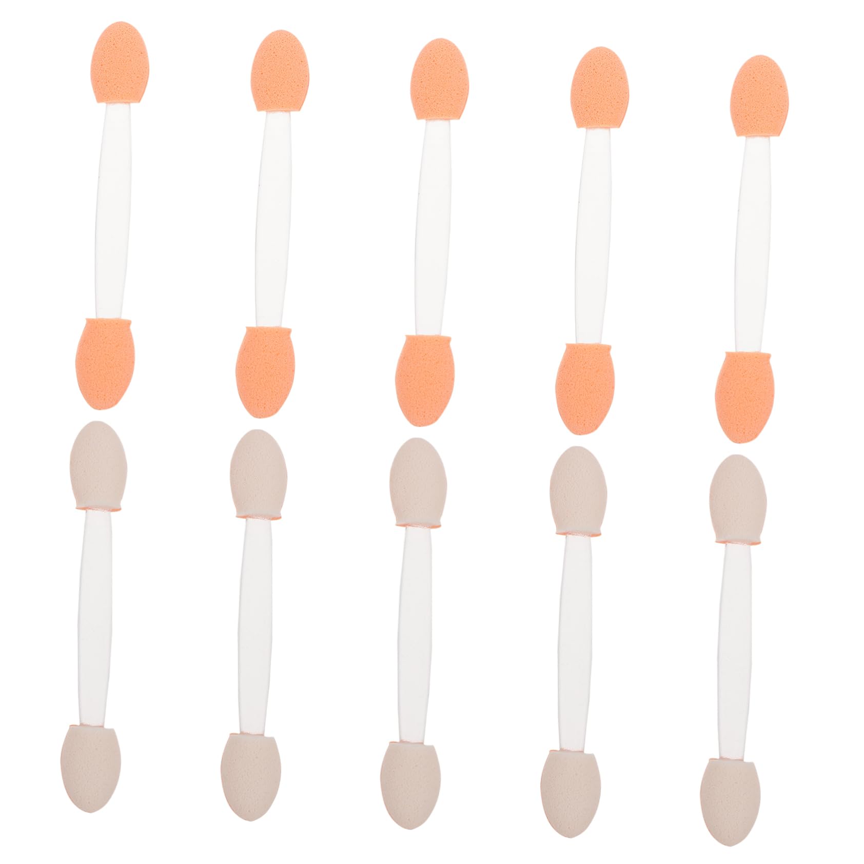 Angoily 100pcs Double Head Eye Shadow Brushes Sponge Eyeshadow Brush Eyeshadow Stick Easy to Use Makeup Applicator White